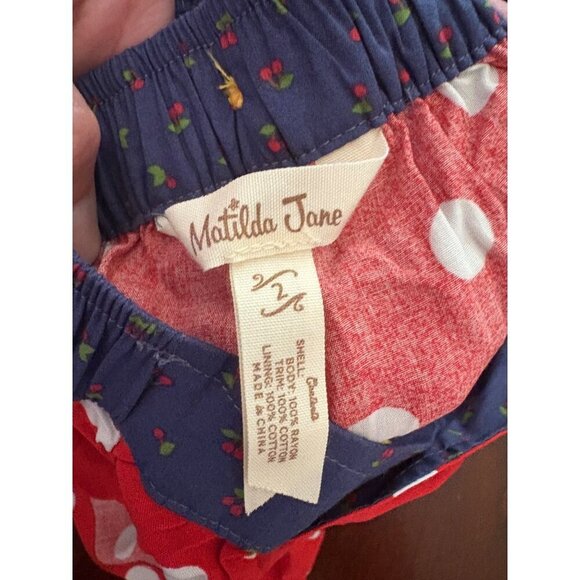 Matilda Jane Magical Day Red Polka Dot Romper Shortalls Overalls Size 2T - Picture 8 of 11